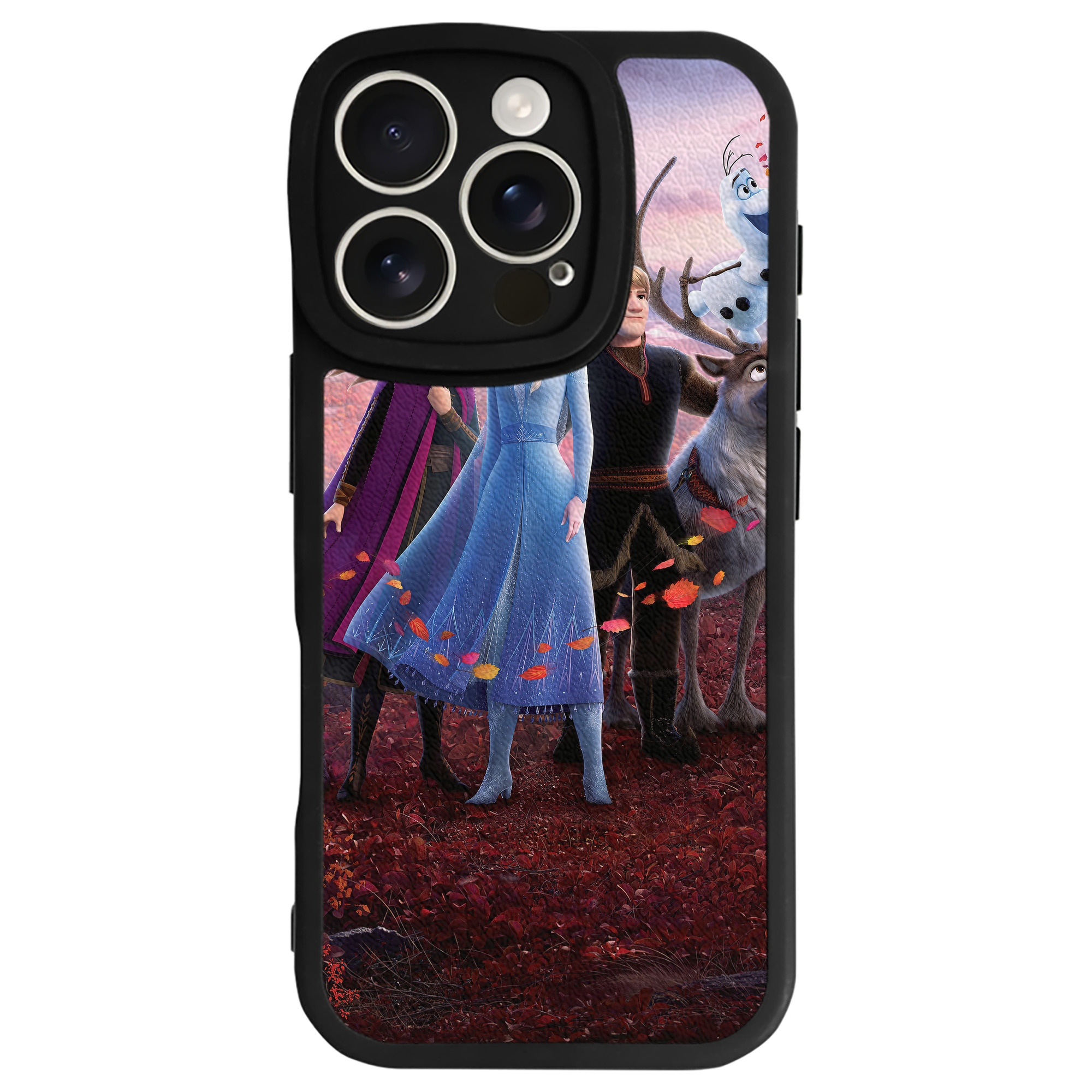 （画像用） アナと雪の女王 アンナ エルサ Frozen Anna Elsa 【iPhone 16シリーズ対応】シリコンスマホケース（レザー調） 材質：シリコン